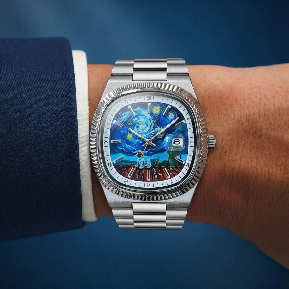 518 Silvery-Stars Watch