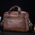 BULLCAPTAIN Genuine Leather Briefcase Laptop Bag (The GWB-044 Model In Brown)